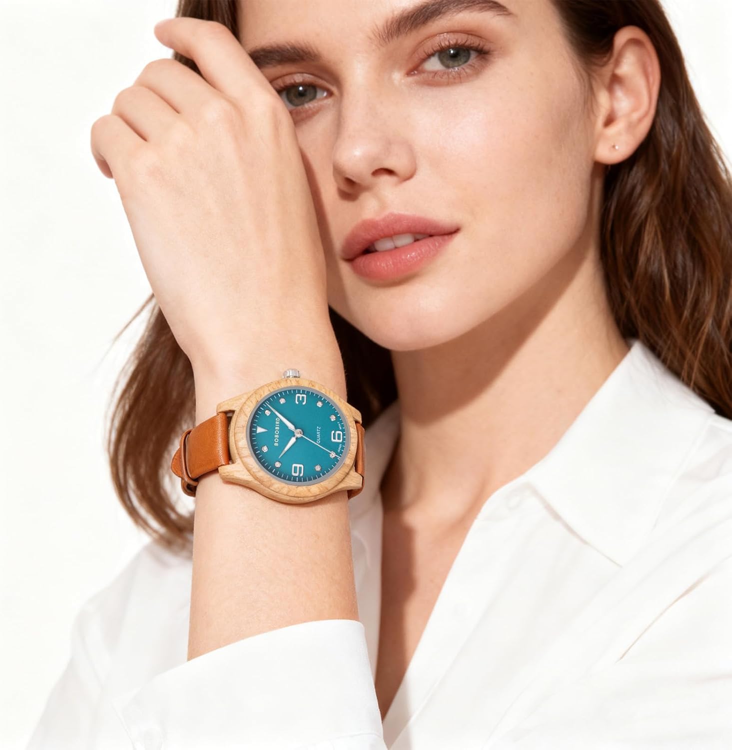 ISHINE Valentines Couple Watches Set for Men & Women - His & Her Matching Japanese Quartz Watches with Diamond Markers and Genuine Leather Strap, Romantic Anniversary Wedding Gift Box Set of 2 - Image 8