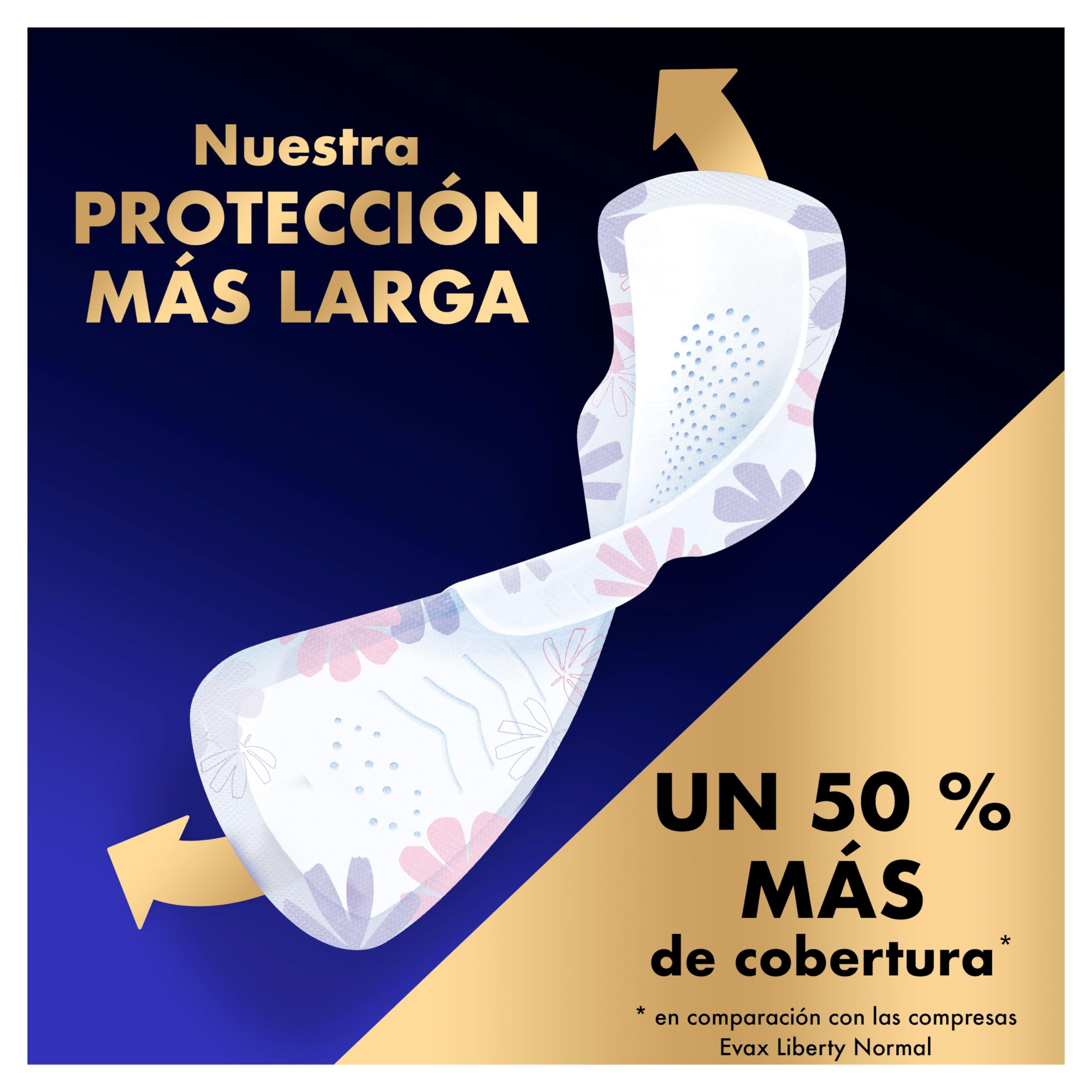 Evax Liberty Noche Compresas Con Alas, 72 unidades, No Notarás Que Las Llevas