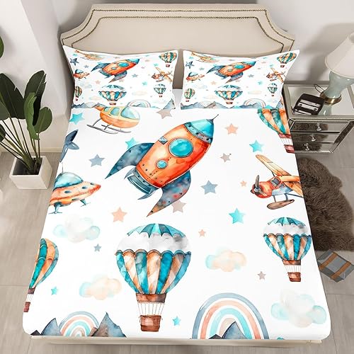 Miniatura 11 de Sábanas bajeras de violín 3D tamaño matrimonial, juegos de ropa de cama de 3 piezas para niños, niñas, niños, adolescentes, decoración de marrón