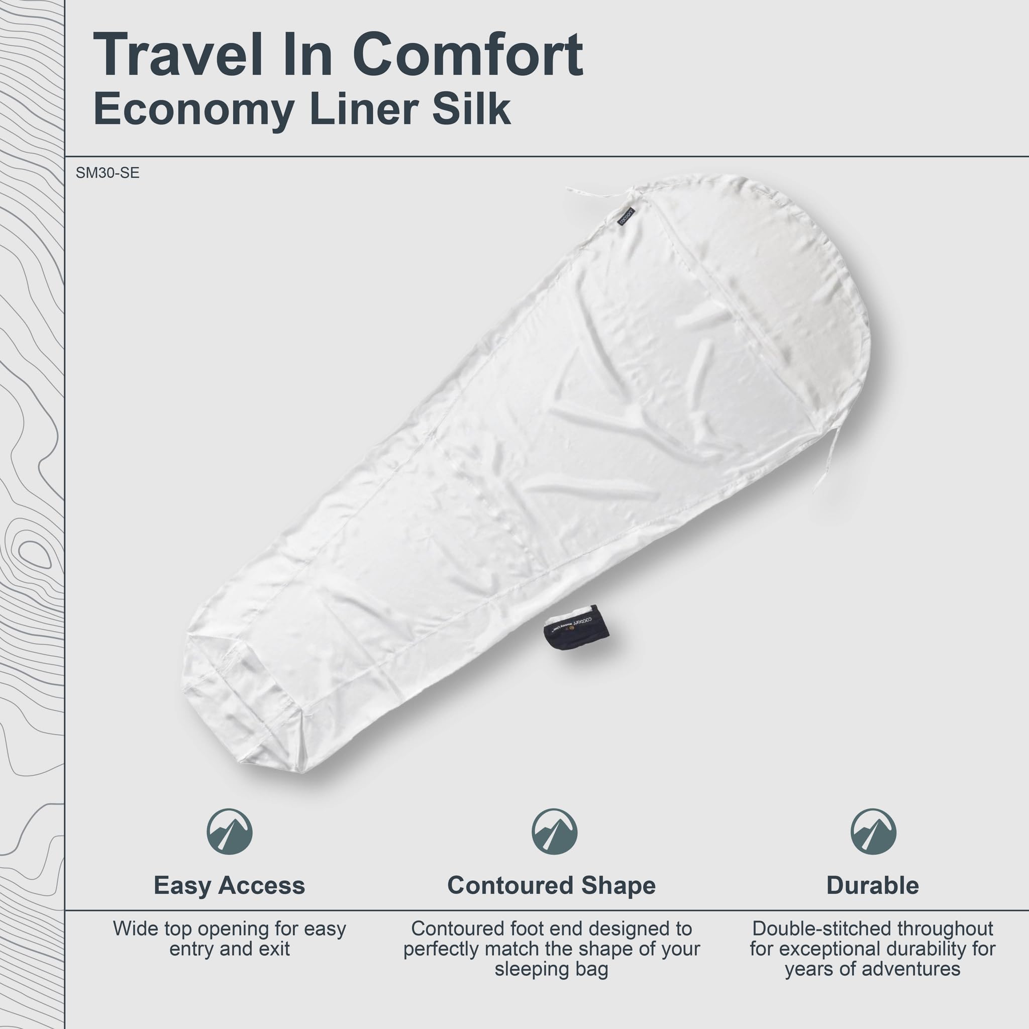COCOON - Premium - Economy Silk MummyLiner - Natural