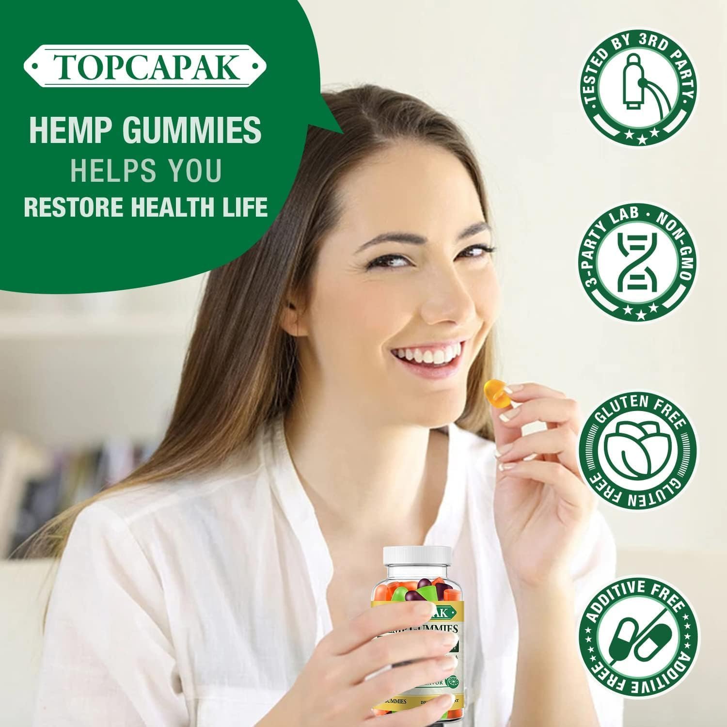 (2 Pack) Hemp Gummies for Sleep, Pain, Anxiety - Advanced Extra Strength Supplement with High Potency Pure Hemp Oil Extract - Best Edible Gummy for Adults