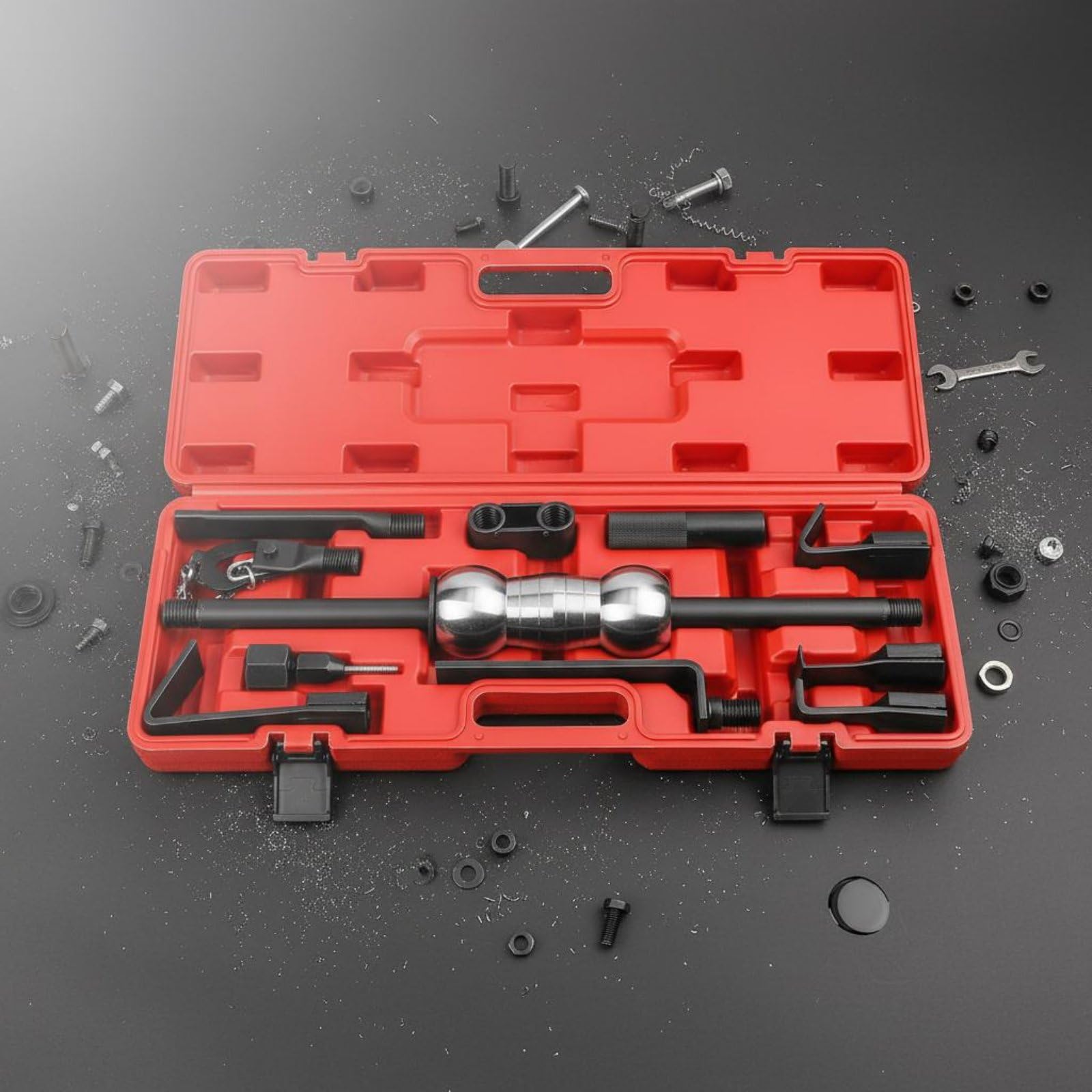 Colcolo Attrezzatura per Riparazione Ammaccature Kit Carrozzeria Professionale Tirabozze Martello a Slitta in Lega Alta Resistenza con Accessori Multipli per, Painted