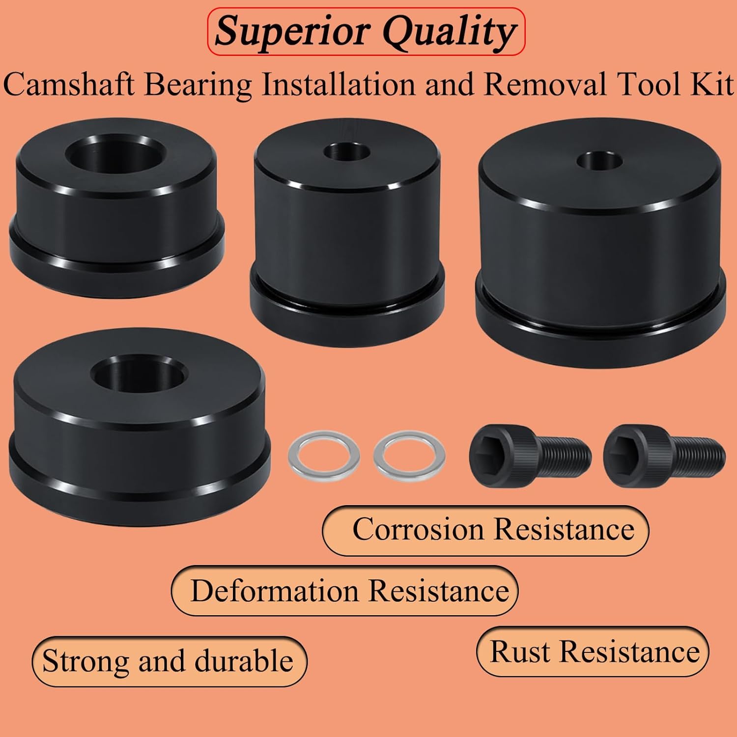 3164088 Cam Bearing Adapter Tool Set for Cummins ISX ISX15 QSX QSX15 X15 Camshaft Bearing Installation and Removal Tool Kit M20060-39 M2006039