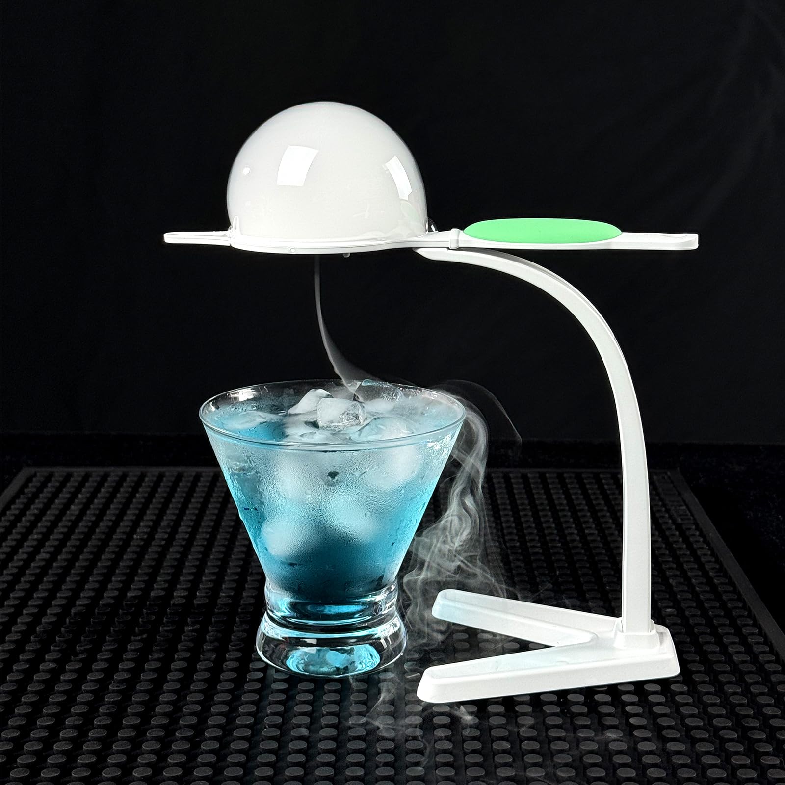 Deviatore di aromi, supporto e vassoio per bolle per pistola a bolle per cocktail, fumatori a mano, attacco per fumo fluente, 15 cm