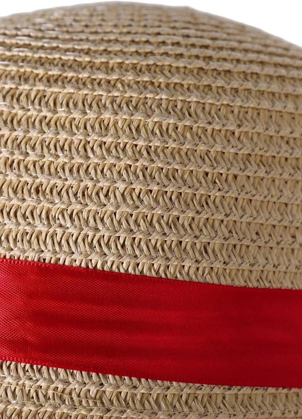 Taiture Monkey Straw Hat Costume Anime Cosplay Sun Beach Hats with String Pirate Hat Halloween Dress up Props (US, Alpha, One Size, Straw Hat) - Image 5