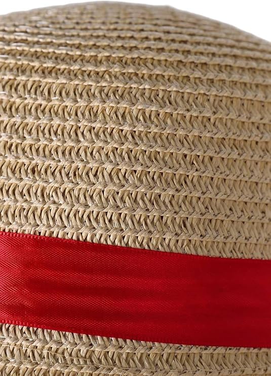 Monkey D Luffy Straw Hat Luffy Costume Anime Cosplay Sun Beach Hats with String Pirate Hat Halloween Dress up Props