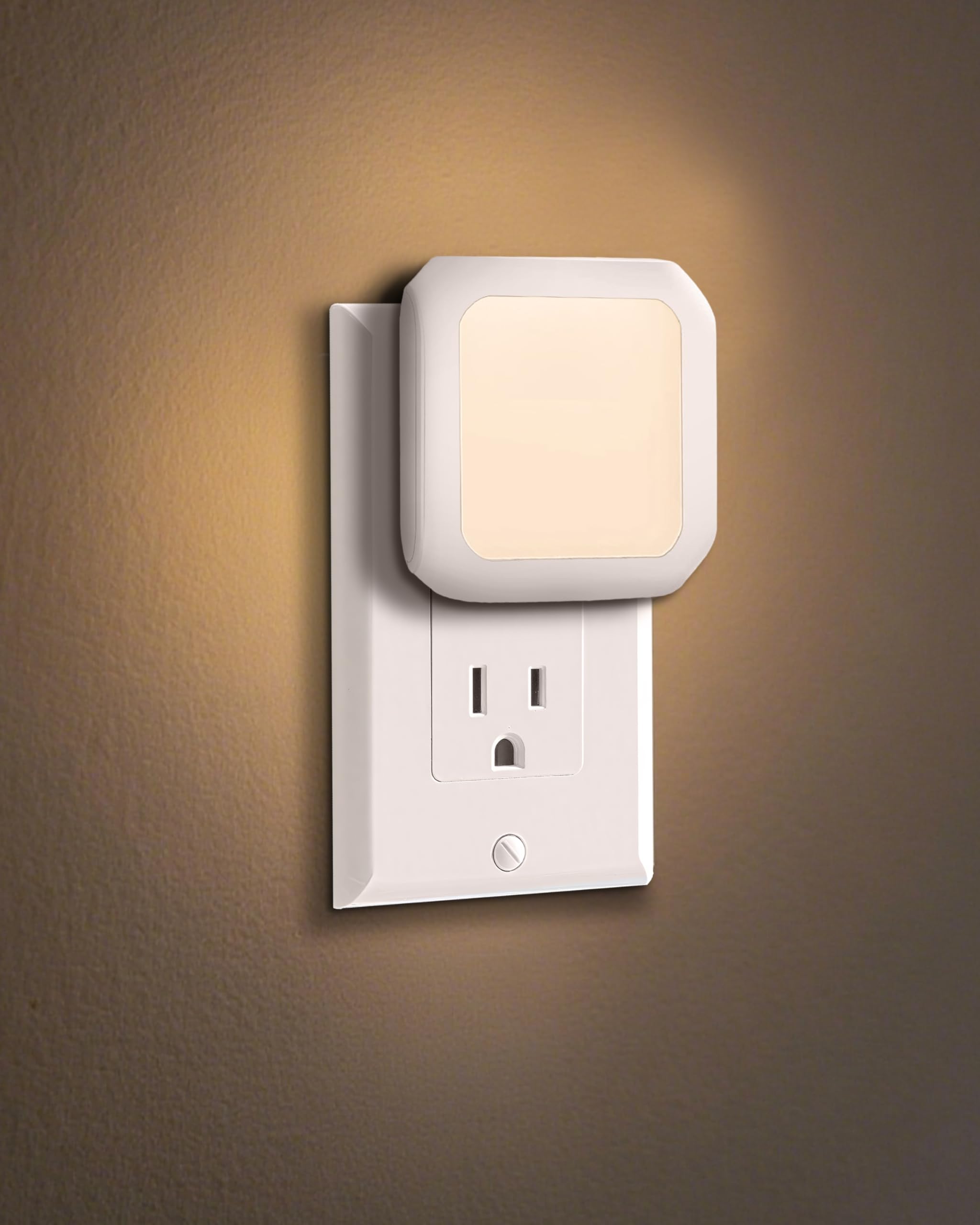 FONSHUKYY Night Light Plug in 2 Pack - Bedroom for Kids Baby Nursery Adjustable Brightness - 3000K Warm