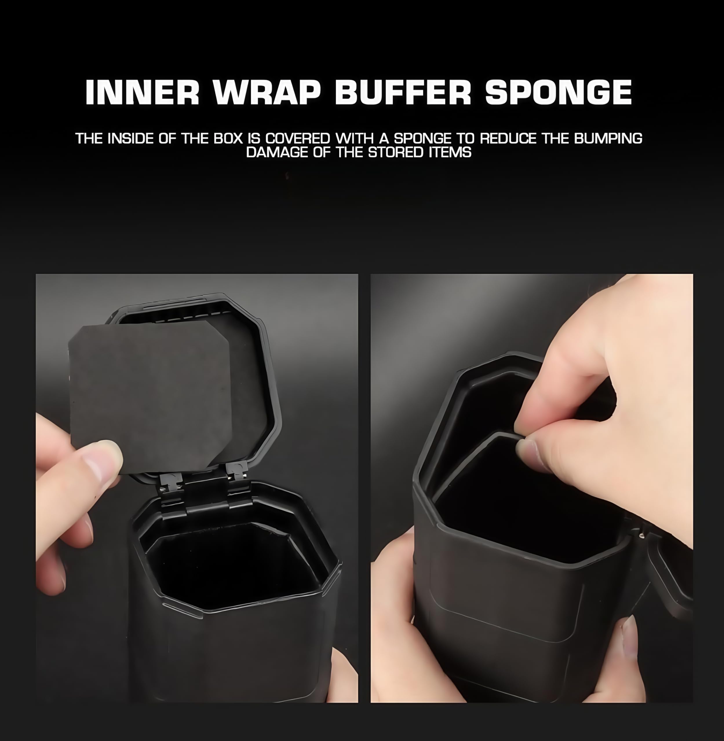 Peminkoo Estuche de Seguridad táctico rígido hermético con Espuma para Guardar Gafas, Accesorios portátiles para Paintball