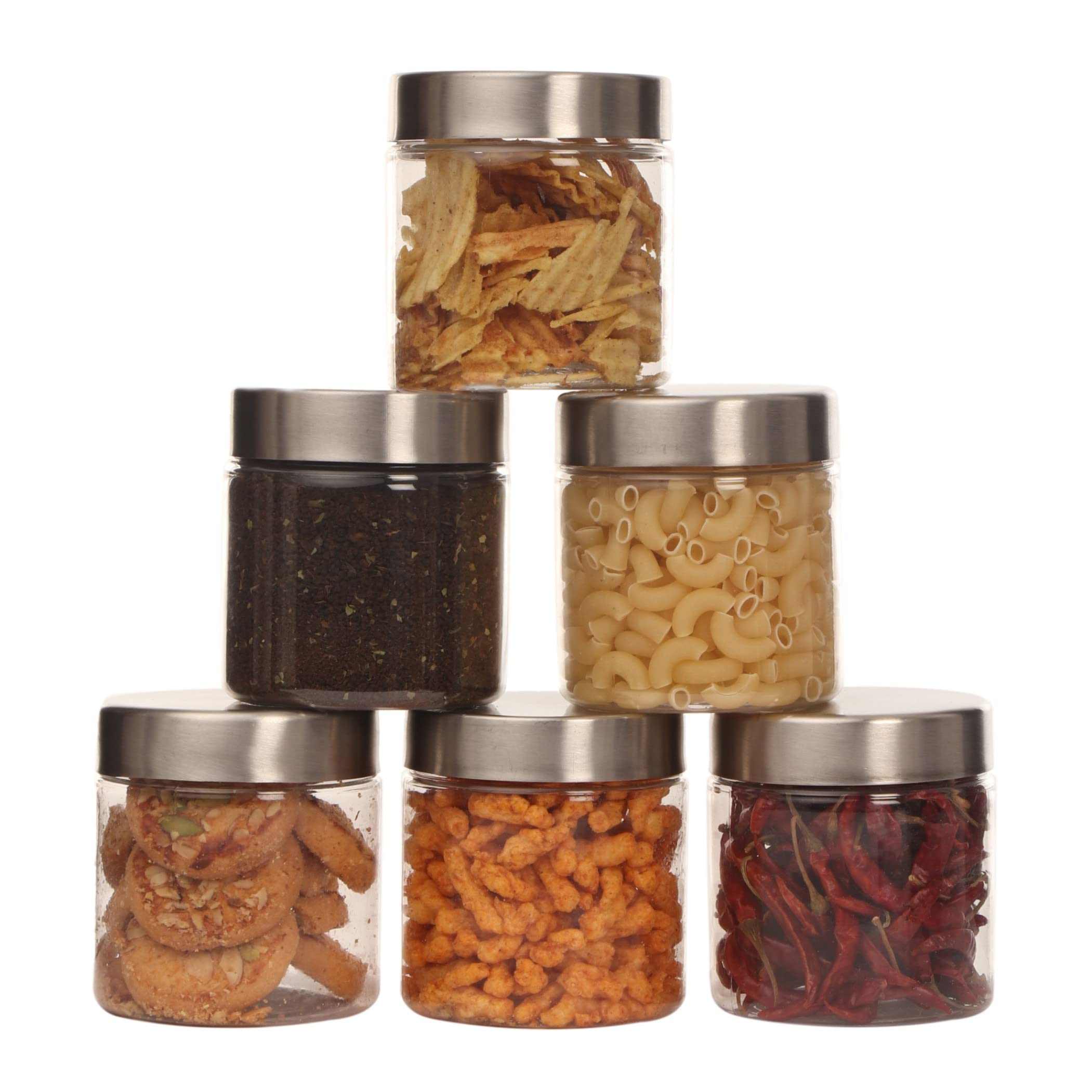 See full amazon price history chart for PEARLPET Plus Range Plastic Storage Containers for Kitchen Airtight | Steel Cap Jar Set of 6 Food Grade Boxes for Storing | BPA - Free, Stackable | 500 ml PEARLPET Plus Range Plastic Storage Containers for Kitchen Airtight | Steel Cap Jar Set of 6 Food Grade Boxes for Storing | BPA - Free, Stackable | 500 ml (B07LFZLM3T) Amazon Price History, Amazon Price Tracker