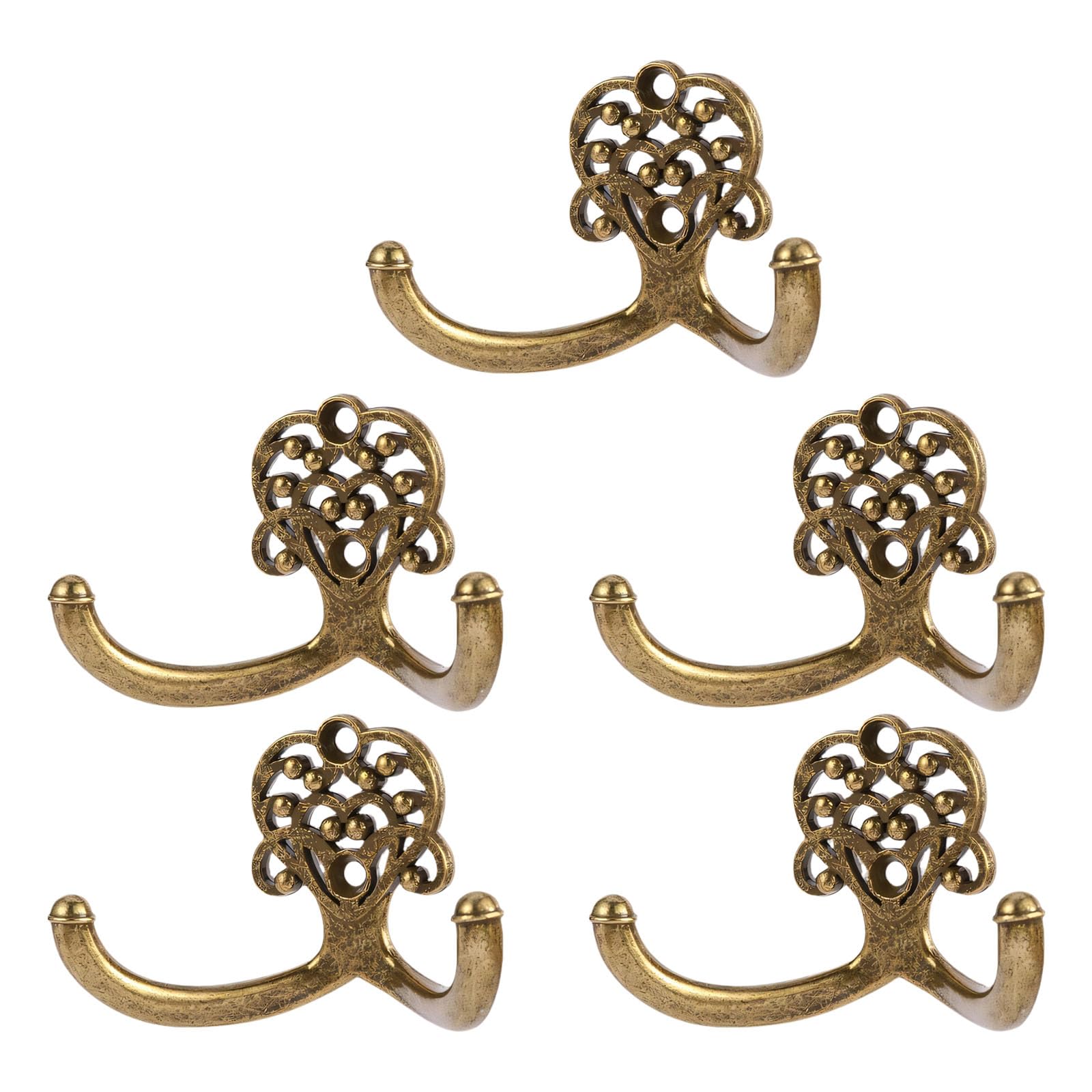 Kalttoy 5Lots Retros Heavy Type Wall Hook Strong Holds Home Decorative Hook Space Saving for Jackets Bath Towels Keys Decorative Coat