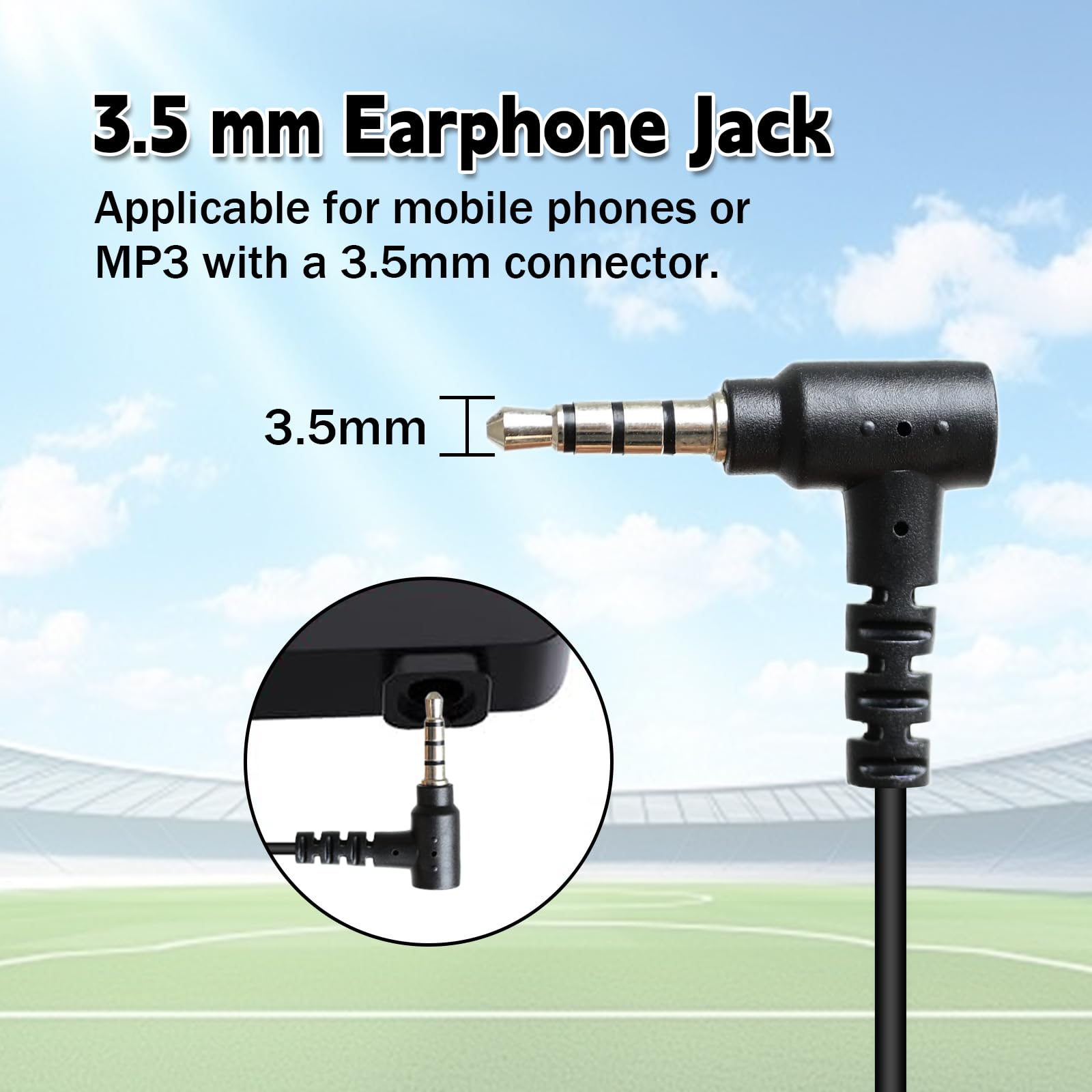 Auriculares profesionales de árbitro con gancho para la oreja, comunicación bidireccional dúplex completa para fútbol, fútbol, entrenador, juez, arbitraje, compatible con sistemas Ejeas V6, V4