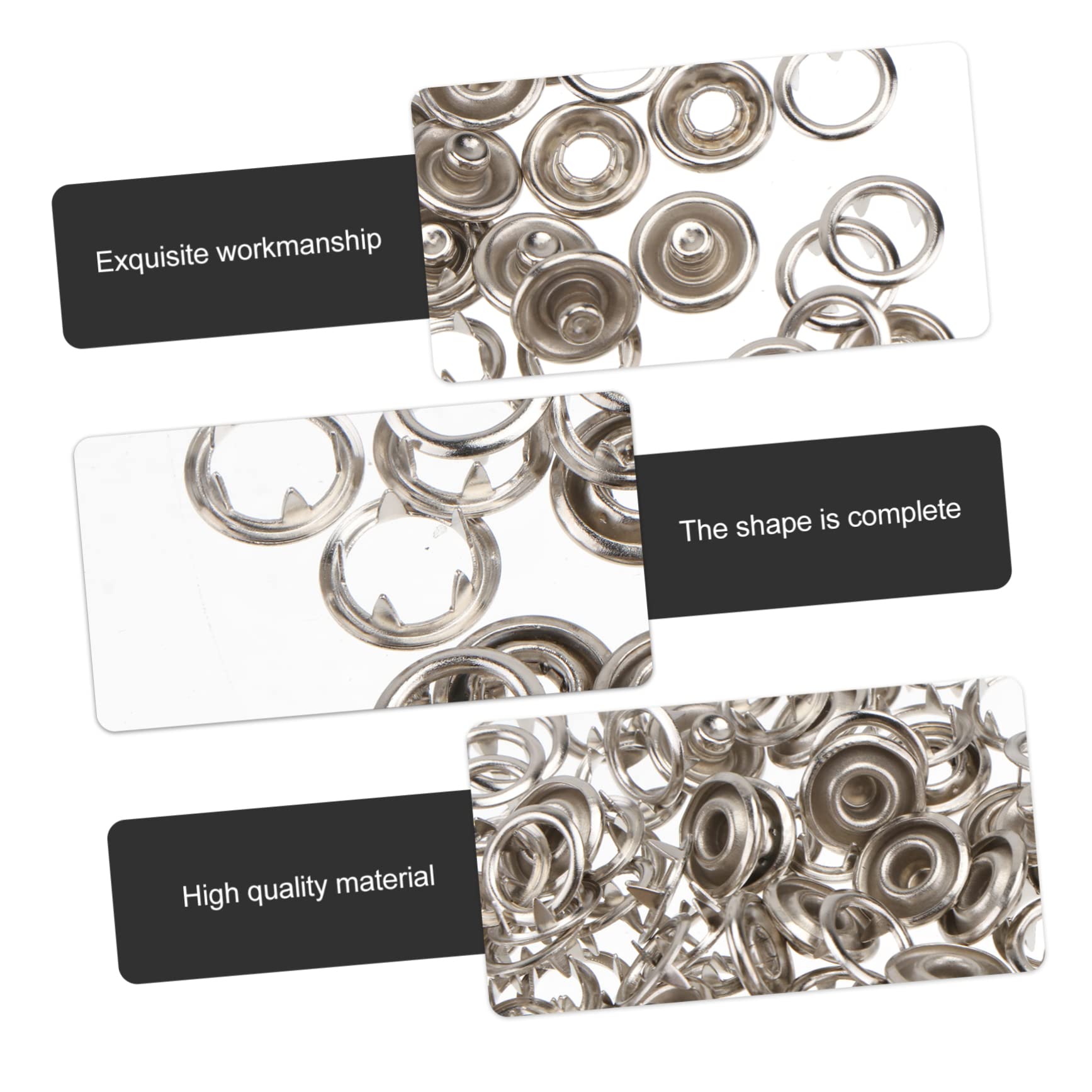 STOBOK 2 Sets 11 Mm Zinkenknöpfe Hohle Fünf Schnallen Druckknöpfe Schnallen Zinken Druckknöpfe Für Dünne Stoffe Basteln Nähen Befestigen 100 Stück * 2