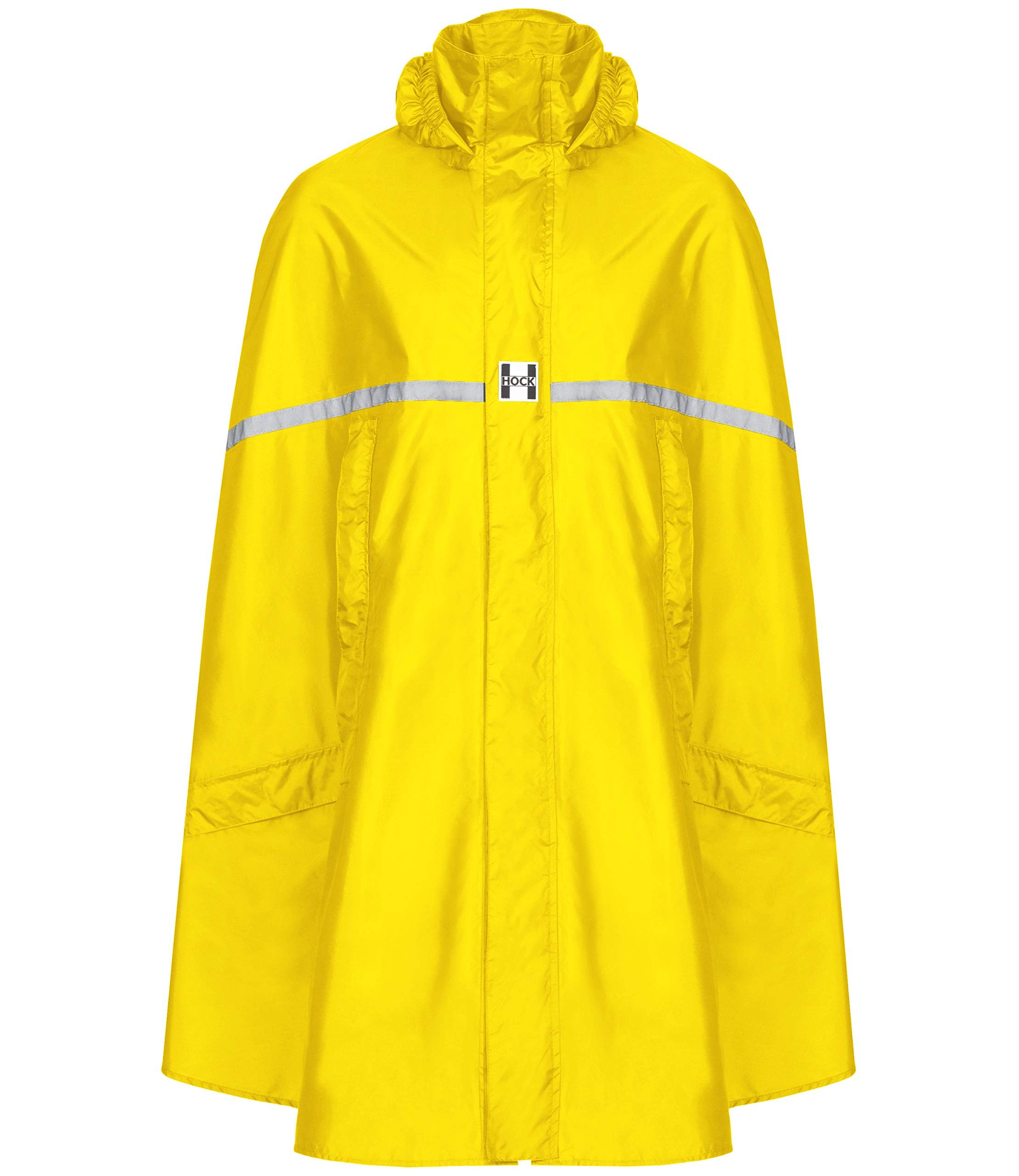 HOCK Premium Rain Poncho with Zip – Ideal for E-Bikes and Moped – Bicycle Poncho Waterproof with Reflectors – Men and Women Rain Protection