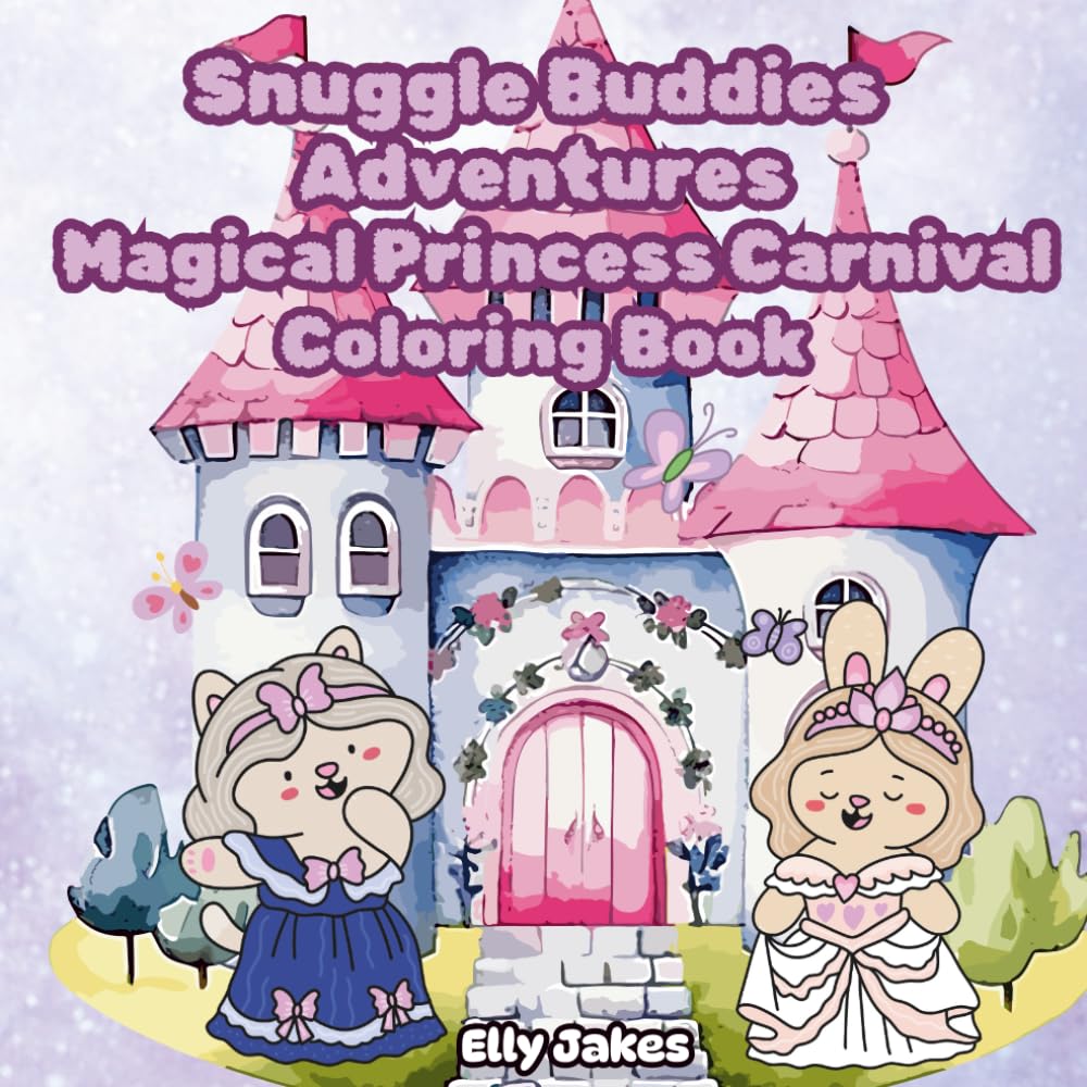 Snuggle Buddies Adventures. Magical Princess Carnival Coloring Book: Featuring Cuddly Animal Characters, Heartwarming Scenes to Promote Mindfulness, ... and Joyful Inspiration for Teens and Adults.