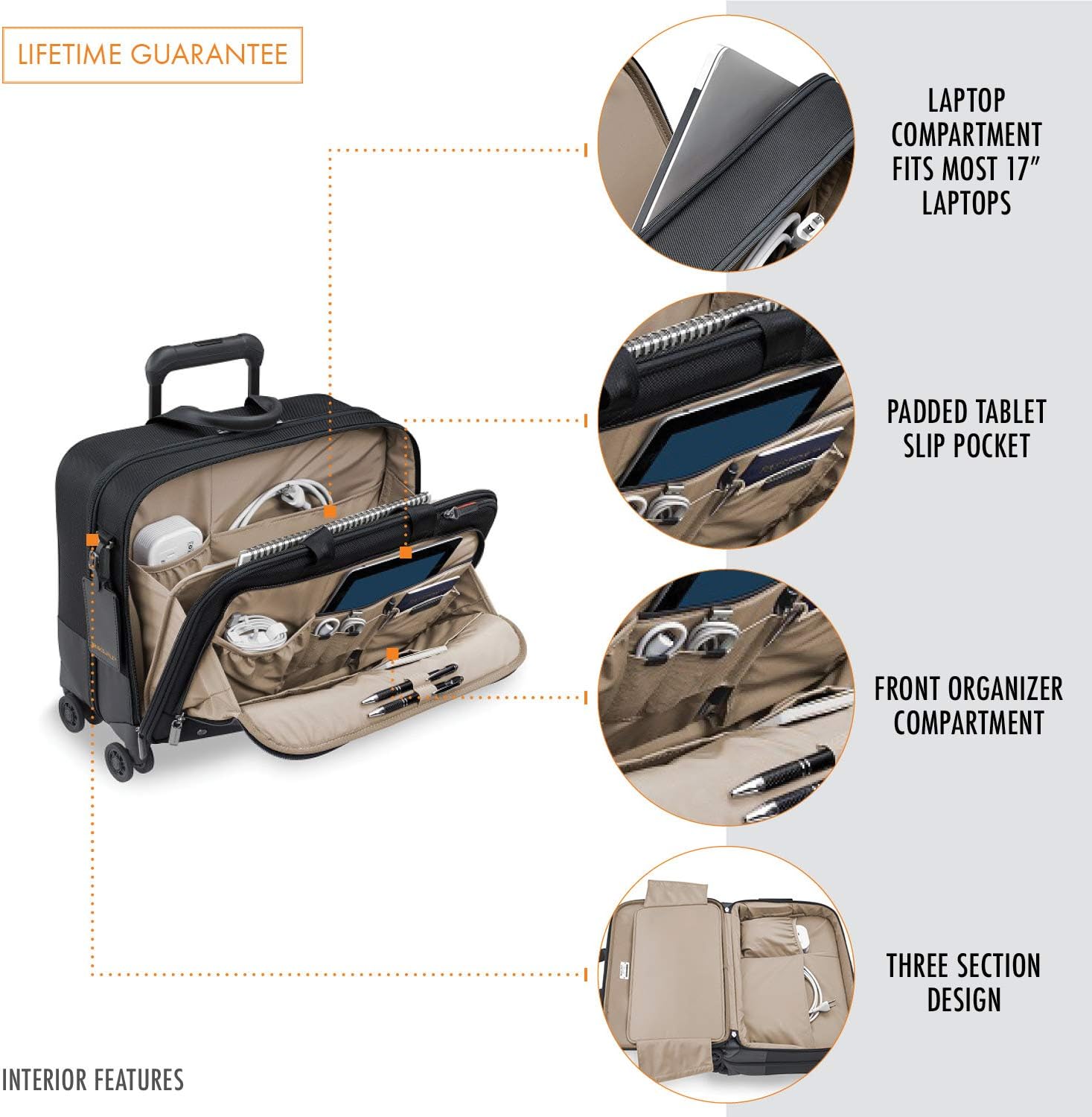  | Briggs & Riley @ Work Rolling Briefcase, Black, Large | Briefcases