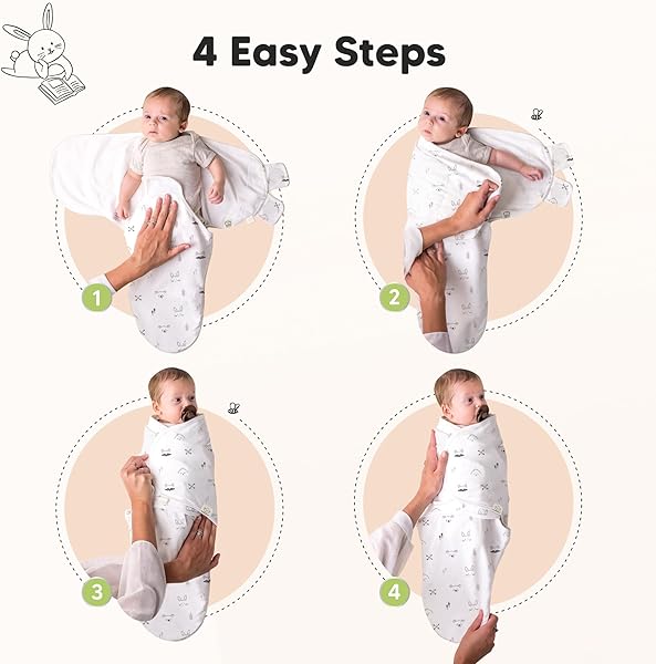 KeaBabies 3-Pack Organic Cotton Swaddles 3