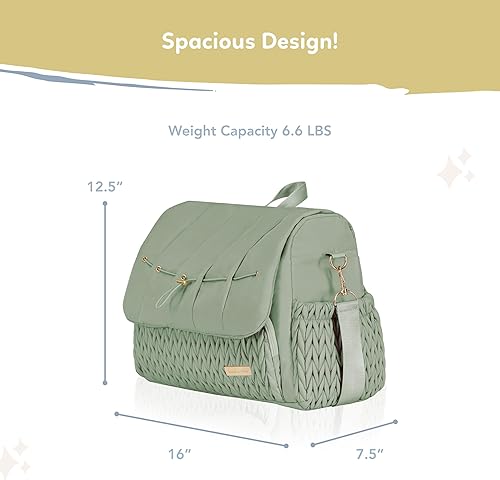 Miniatura 4 de Hannah&Sophia Belle - Mochila convertible para pañales y bolsa de mensajero