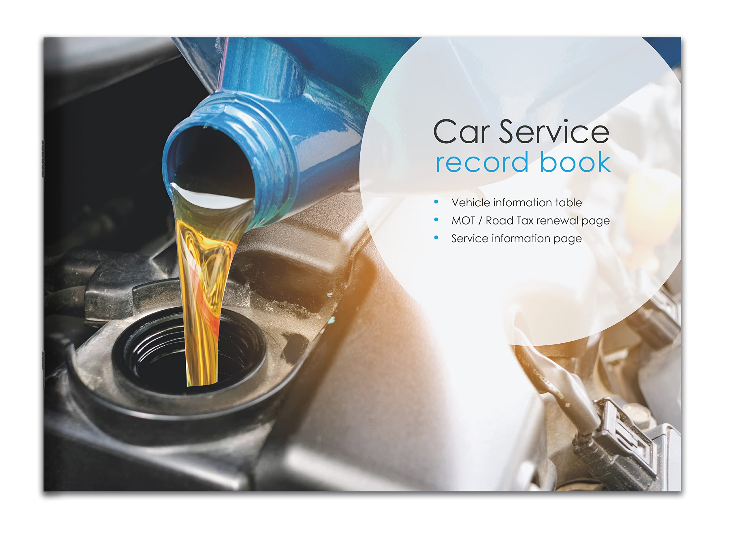 The Worcestershire Stationery Company car and van generic service book, suitable for petrol and diesel engines