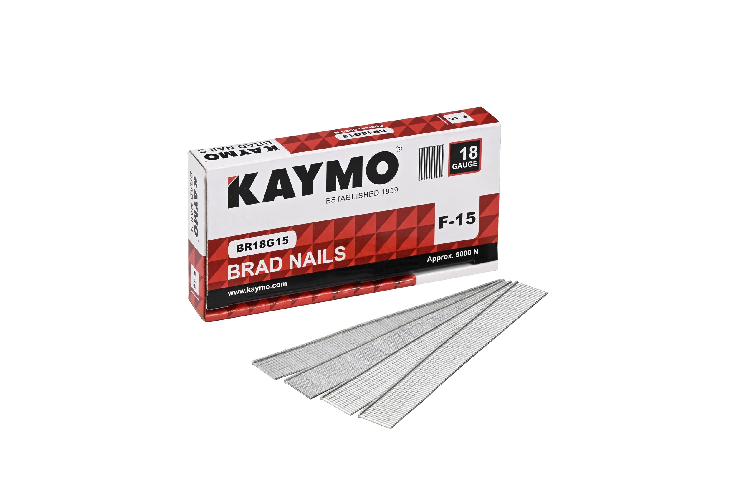 Kaymo 18G Brad Nails - 5000 Pack -5 Kaymo 18G Brad Nails - 5000 Pack -5