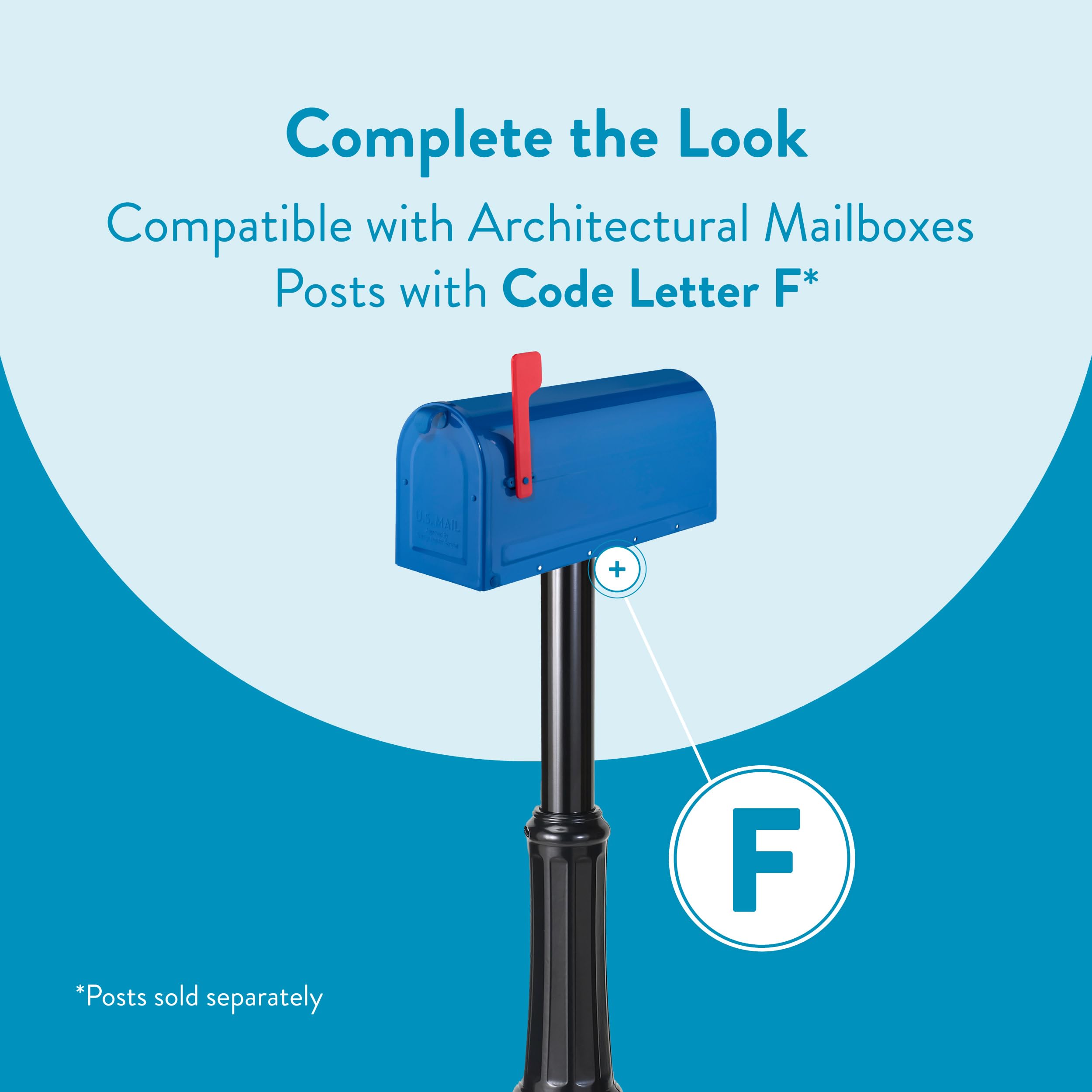 ARCHITECTURAL MAILBOXES 7600BE MB1 skrzynka pocztowa, niebieska, M