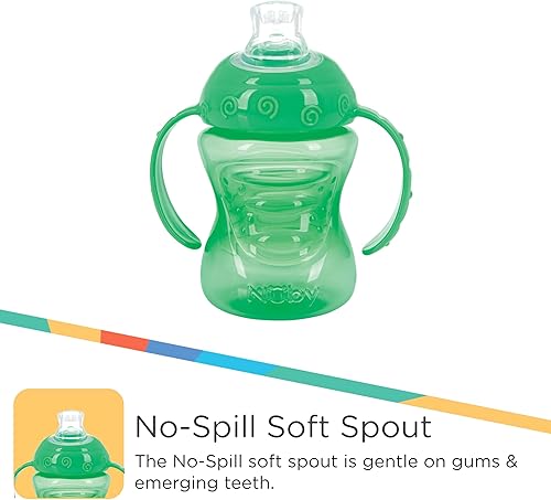 Miniatura 9 de Nuby - Tacita para bebé con doble agarradera antiderrapante paquete de de 2 Rosado y morado