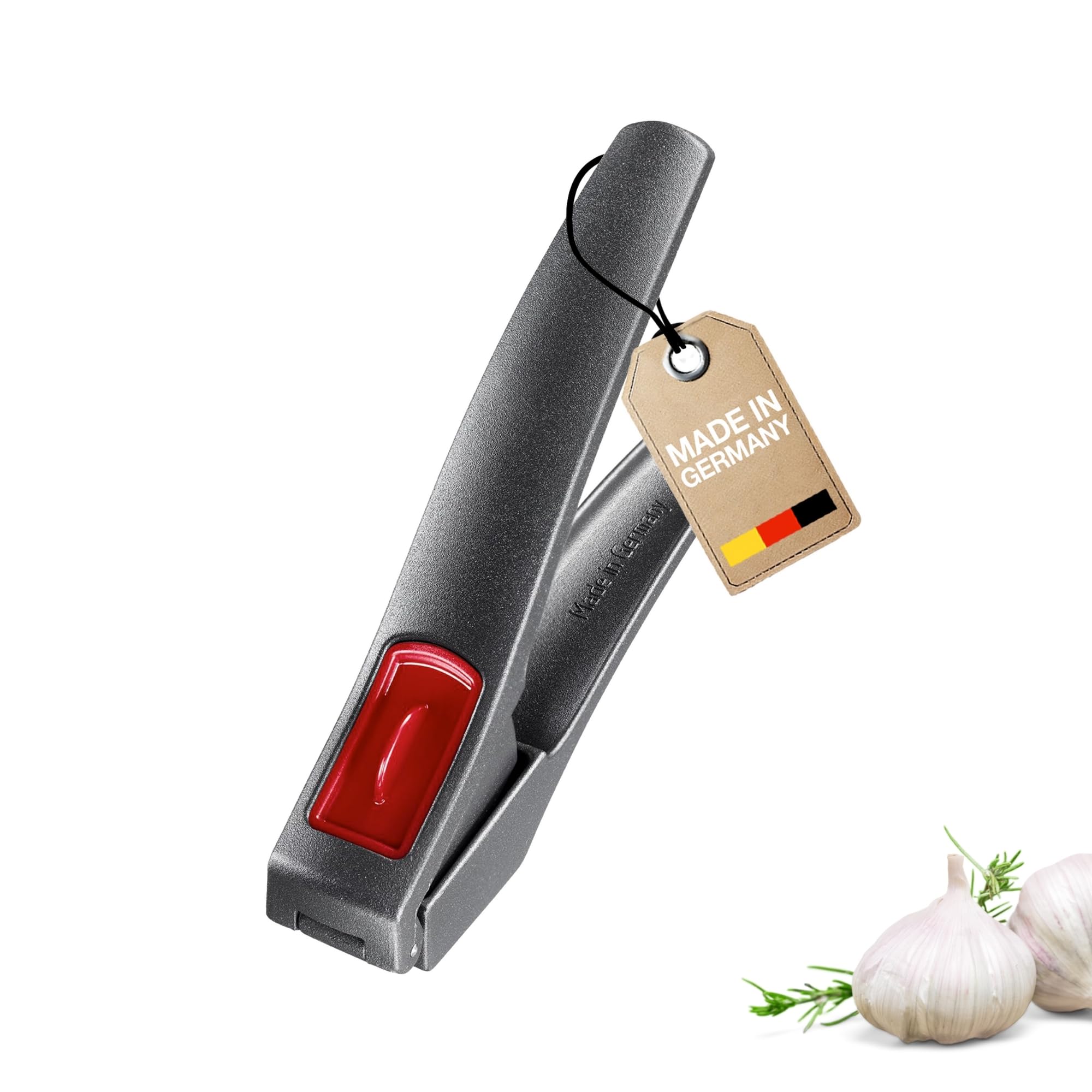 Westmark Charcoal Josie Special Dark Edition 3008226Z Garlic Press With Cleaning Element High-Quality Special Coating Aluminium/Plastic Anthracite