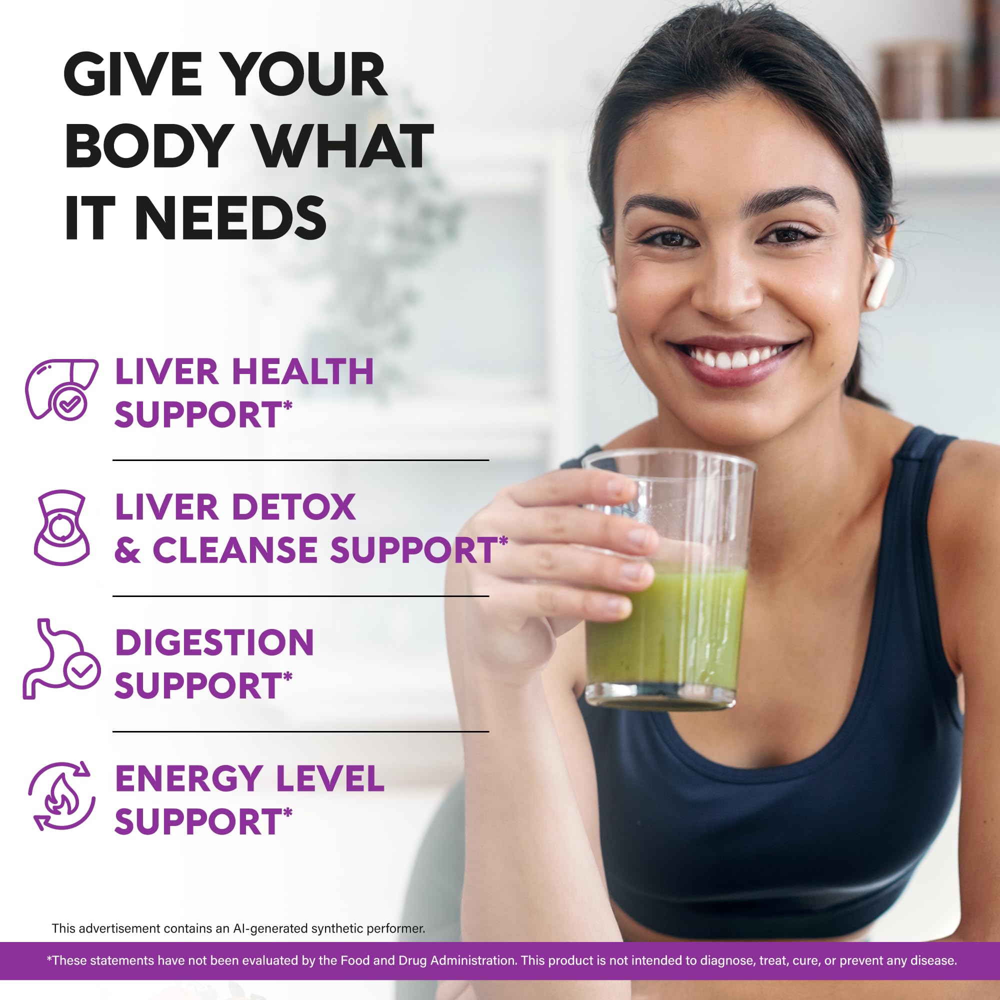 Liver Cleanse & Detox - Milk Thistle, Dandelion, Artichoke, TUDCA - 60 Caps — Amazon image 3