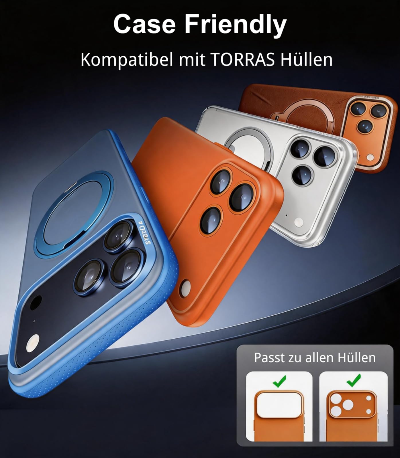 TORRAS für iPhone 17 Pro/iPhone 17 Pro Max Kameraschutz [Nr.1 Militärtaugliche Bruchsicherheit] Kratzfest & HD-Klare Kamera schutz für iPhone 17 Pro/17 Pro Max,9H+ Härte & Einfache Montage,Blau