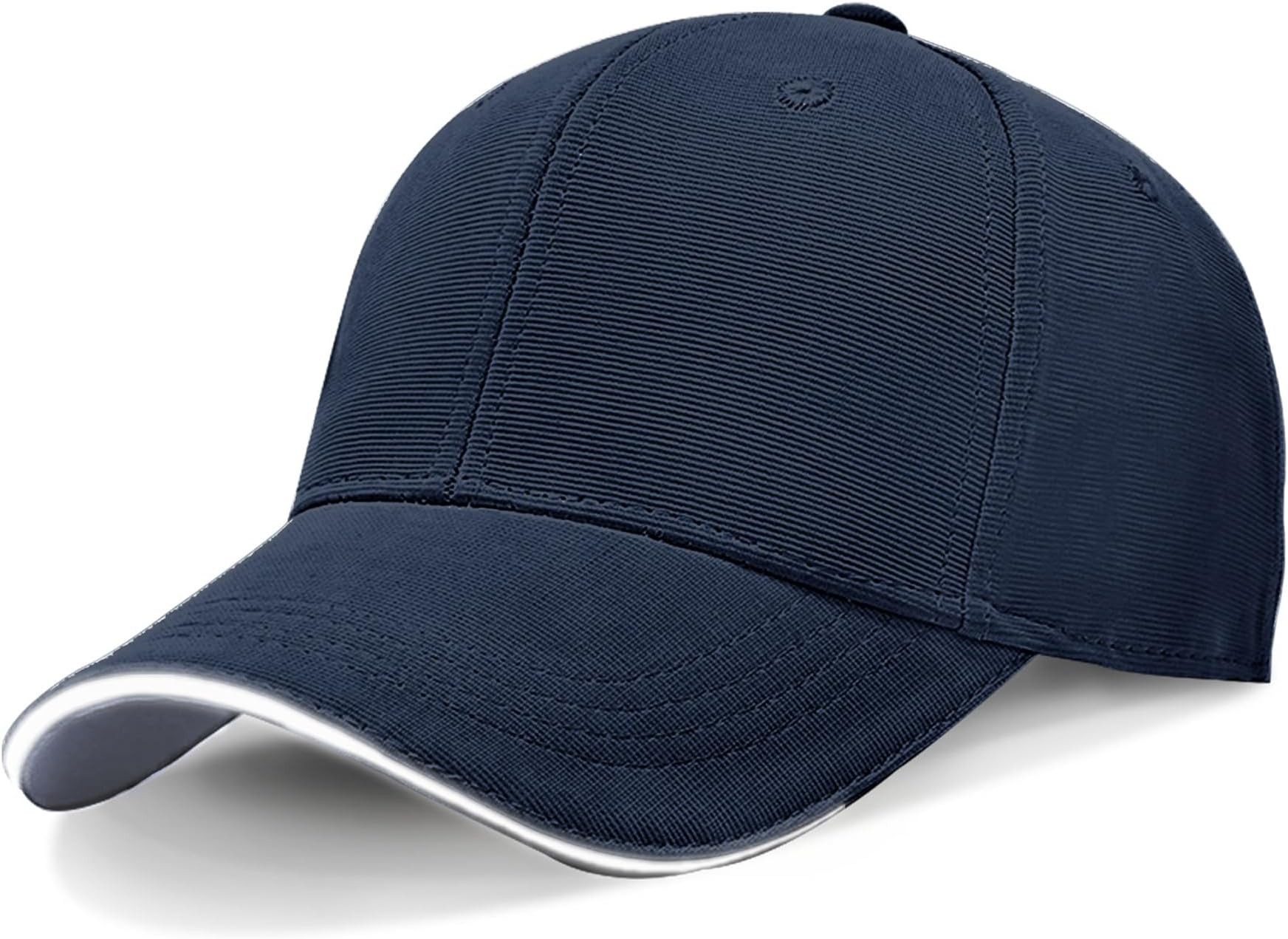 KordearBaseball Caps Mens - Plain Reflective Baseball Hat Mens Adjustable Casual Peak Caps Gifts for Men Unisex Sport UK