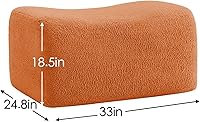 Vista 3 de Juego de sofás modulares de peluche para sala de estar, sofá modular naranja con tumbonas, sofá de gran tamaño, sofás para sala, cómodos sofás