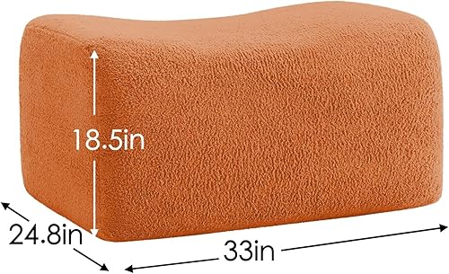 Miniatura 3 de Juego de sofás modulares de peluche para sala de estar, sofá modular naranja con tumbonas, sofá de gran tamaño, sofás para sala, cómodos sofás