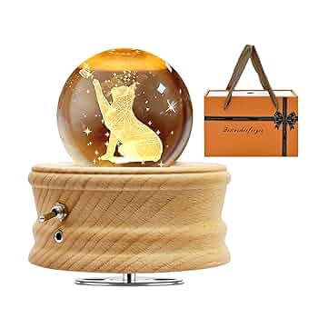 猫のオルゴール　ギフト　誕生日　プレゼント アンティーク インテリア Amazon | 【正規品】オルゴール プレゼント【ギフトボックス付き