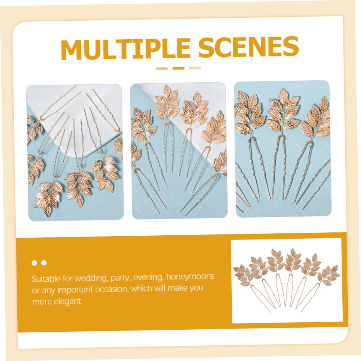 MAGICLULU 24piezas Horquillas De Novias Diseño De Doradas Para Bodas y Accesorios Elegantes Para Peinados De Novia y De Honor