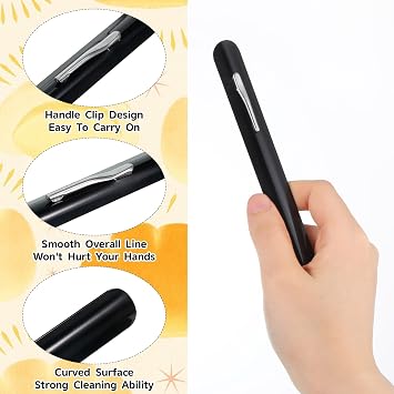 3Pcs Crumb Sweeper, Table Crumbers for Servers Aluminum Black Bread Crumber Cleaner With Pocket Clip for Tablecloth in Restaurants and Home