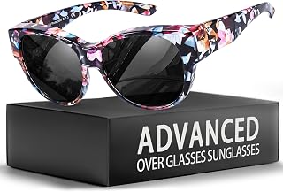 Polarized Fit Over Glasses Sunglasses for Women, Trendy Wear Over Glasses UV400 Protection for Driving Outdoor