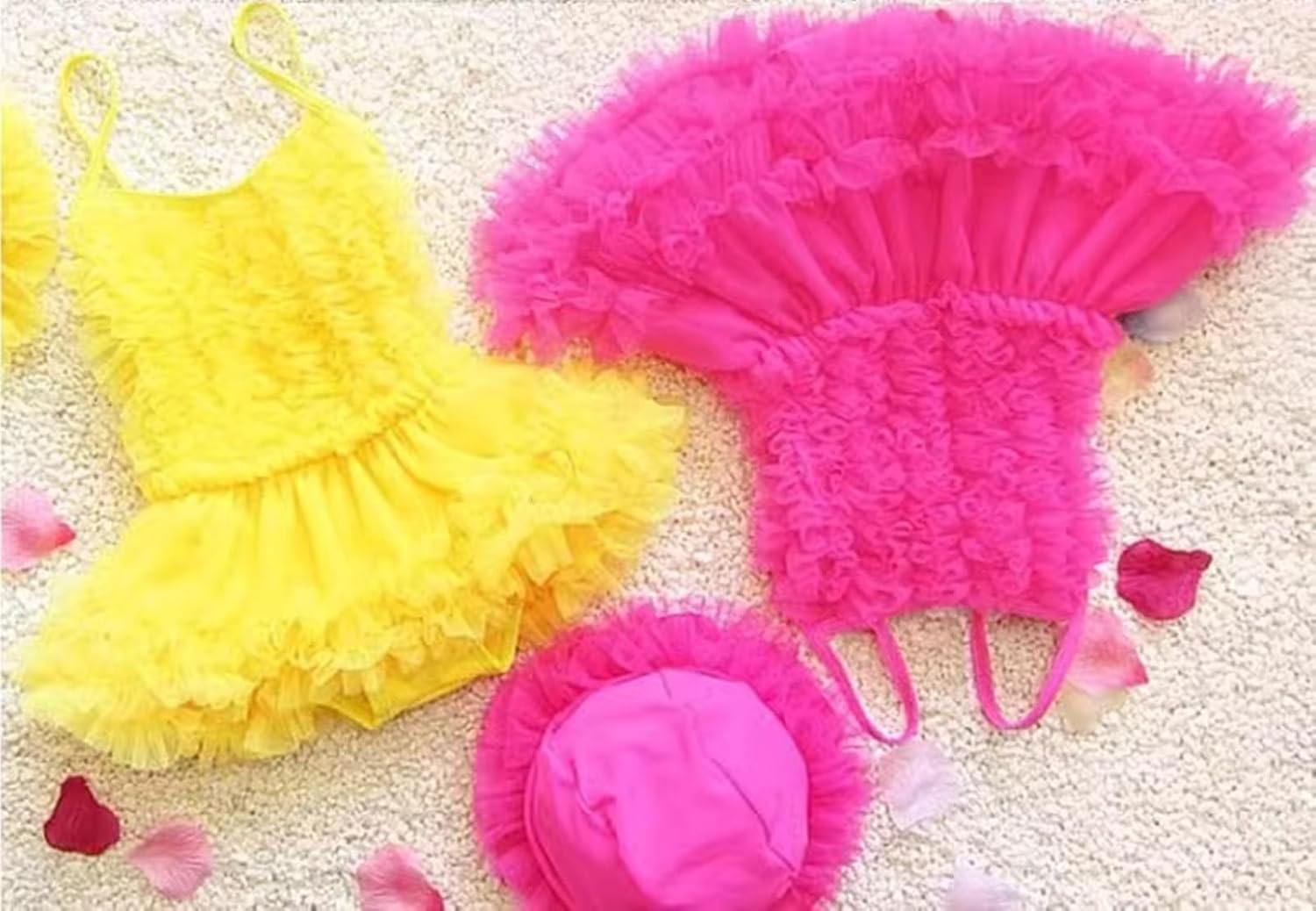 Baby Girls Princess Lace Layer Tankini Swimsuit Tutu Dress One-Pieces Swimwear Bikini Sets