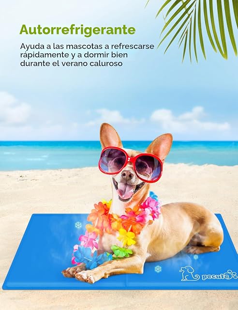 Foto 6 de 8 de Pecute Alfombra Refrescante para Perro Actualización Engrosada 0.4mm 300D Oxford Alfombrilla de Refrigeración…