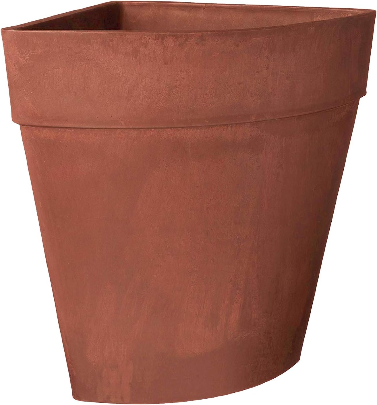 Arcadia Garden Products PSW Pot Collection Corner Triangle Planter Pot for Indoor and Outdoor Plants and Gardens, 13.5-inch x 17.5-inch, Terra Cotta Color
