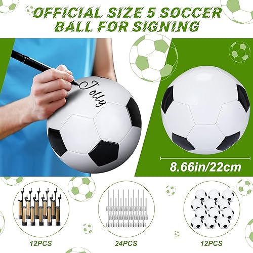 Miniatura 2 de Jenaai Balón de fútbol a granel con operación de aguja de bomba, Navidad en blanco, autógrafo, pelota de fútbol cristiana, donación de caridad,