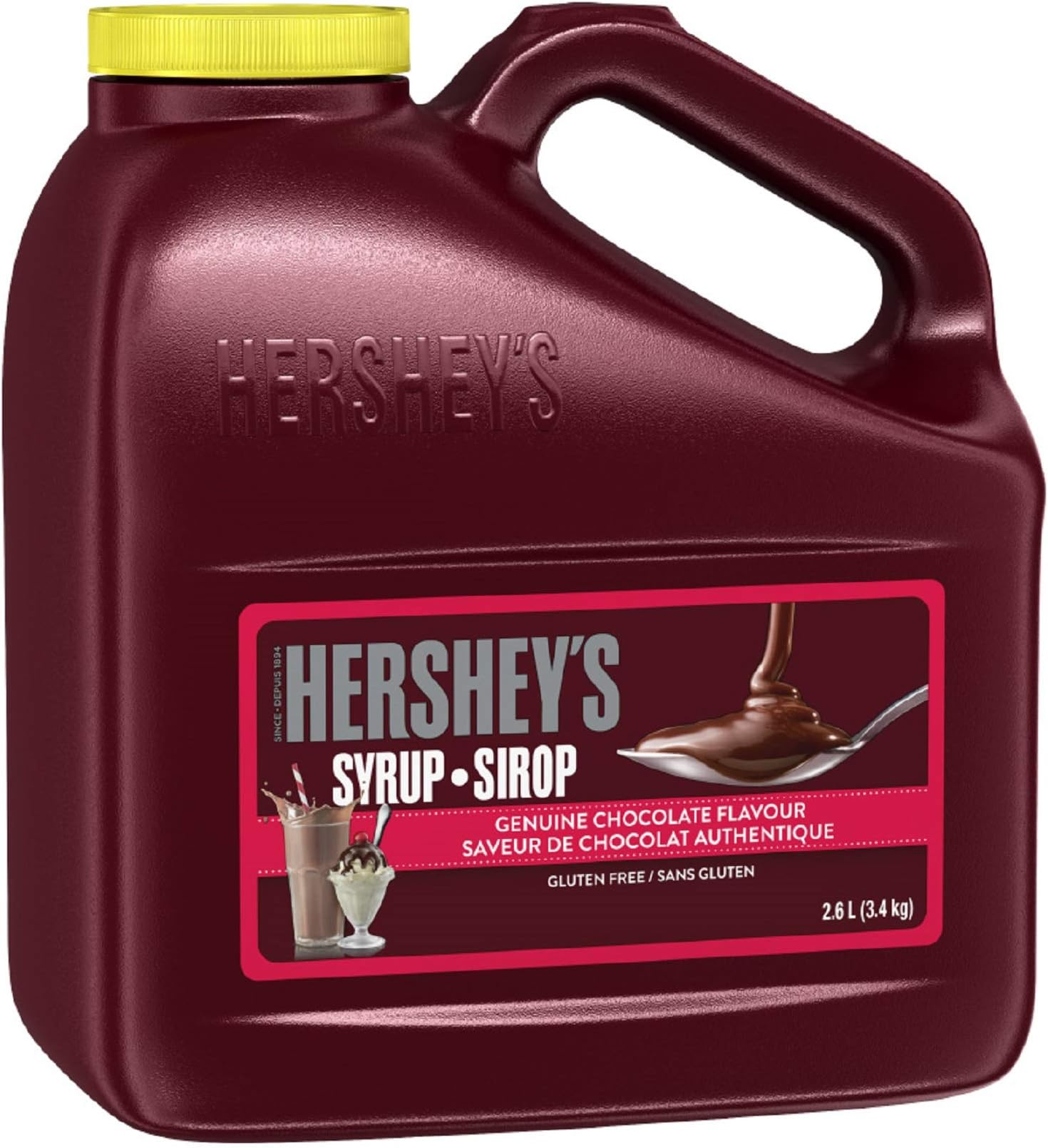 HERSHEY'SClassic Chocolate Flavored Syrup, Bulk Sized Large Jug, 7 Lb and 8 oz