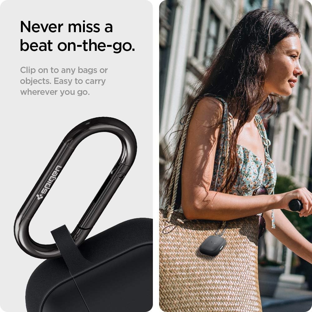 Popular Spigen Silicone Fit Designed for Airpods 3rd Generation Case Soft Silicone Airpods 3 Case (2021) [Durable Dual Layer Protection] - Black