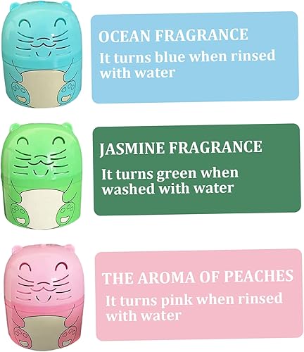 Miniatura 3 de Joygoodta Paquete de 3 pastillas limpiadoras de inodoro con aromas frescos, bonitos limpiadores de inodoro para baño, suministros de limpieza de