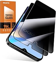 Privacy Screen Protector for Oppo A16/A16s/A54s Anti Spy Tempered Glass 9H Hardness Anti-Scratch Bubble-Free Ultra Resistant Anti-Fingerprint Anti-Spy Screen Protector, Pack of 2