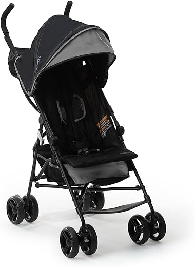 Ingenuity3D Mini Convenience Stroller – Lightweight Stroller with Compact Fold, Multi-Position Recline, Canopy with Pop Out Sun Visor and More – Umbrella Stroller for Travel and More, Gray