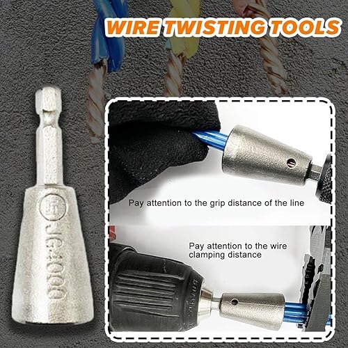 Miniatura 4 de SSRoirvbb Herramienta automática de torsión de alambre, pelador de cables de 2-6 vías, conector rápido, controladores para herramientas eléctricas,