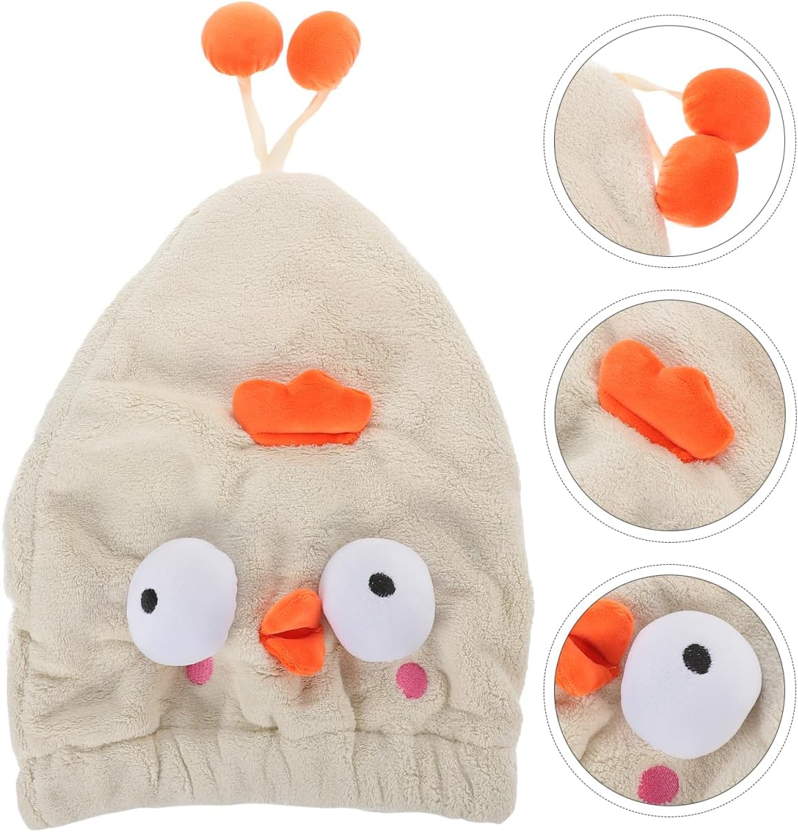 Hair Drying Cap for Women Teen Girls Cartoon Microfiber Quick Dry Towel Lightweight Water Absorbent Hair Wrap Shower Travel Turban 11.81X10.23In