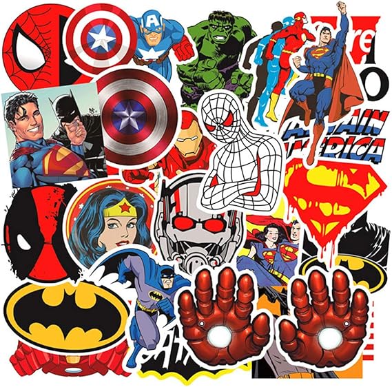 Amazon Co Jp マーベルステッカー 50枚 スーパーヒーローシール アベンジャーズ防水シール スーツケース バイク ヘルメットなど適用 文房具 オフィス用品