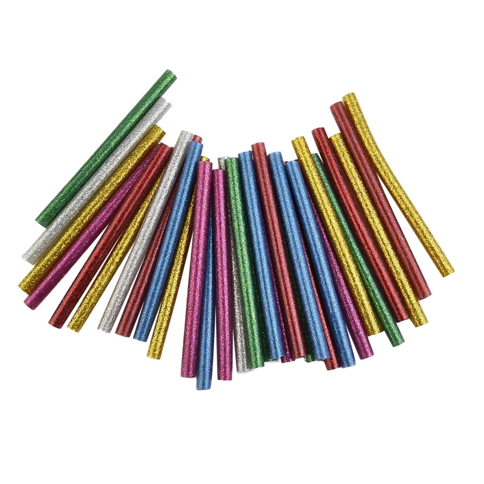 HeißKlebestifte 30 Teile/satz Farbige Hot Melt Kleber Sticks 7mm Klebstoff Verschiedene Glitter Kleber Sticks for Handwerk Reparatur FüR Heimwerken Reparieren