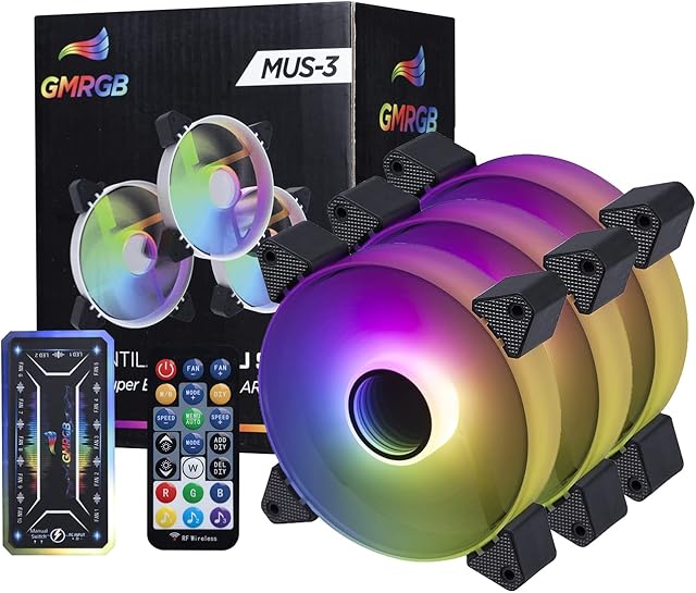 Kit 3x Cooler Fan Cooller Fan 120 LED RGB Ventiladores LED ARGB Cooler Processador 3 Fans + Controladora