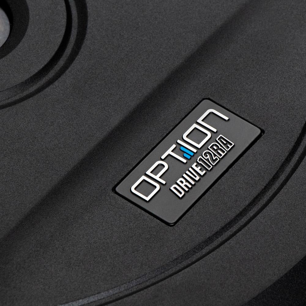 Option DRIVE12RA Reserverad-Aktiv-Subwoofer - 150 Watt RMS, 28cm Subwoofer, 35 Hz - 120 Hz, Auto Turn-On-Funktion